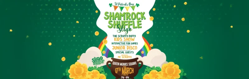 Colourful promotional poster for The Scruffy Duffy Kids Show Junior Disco.